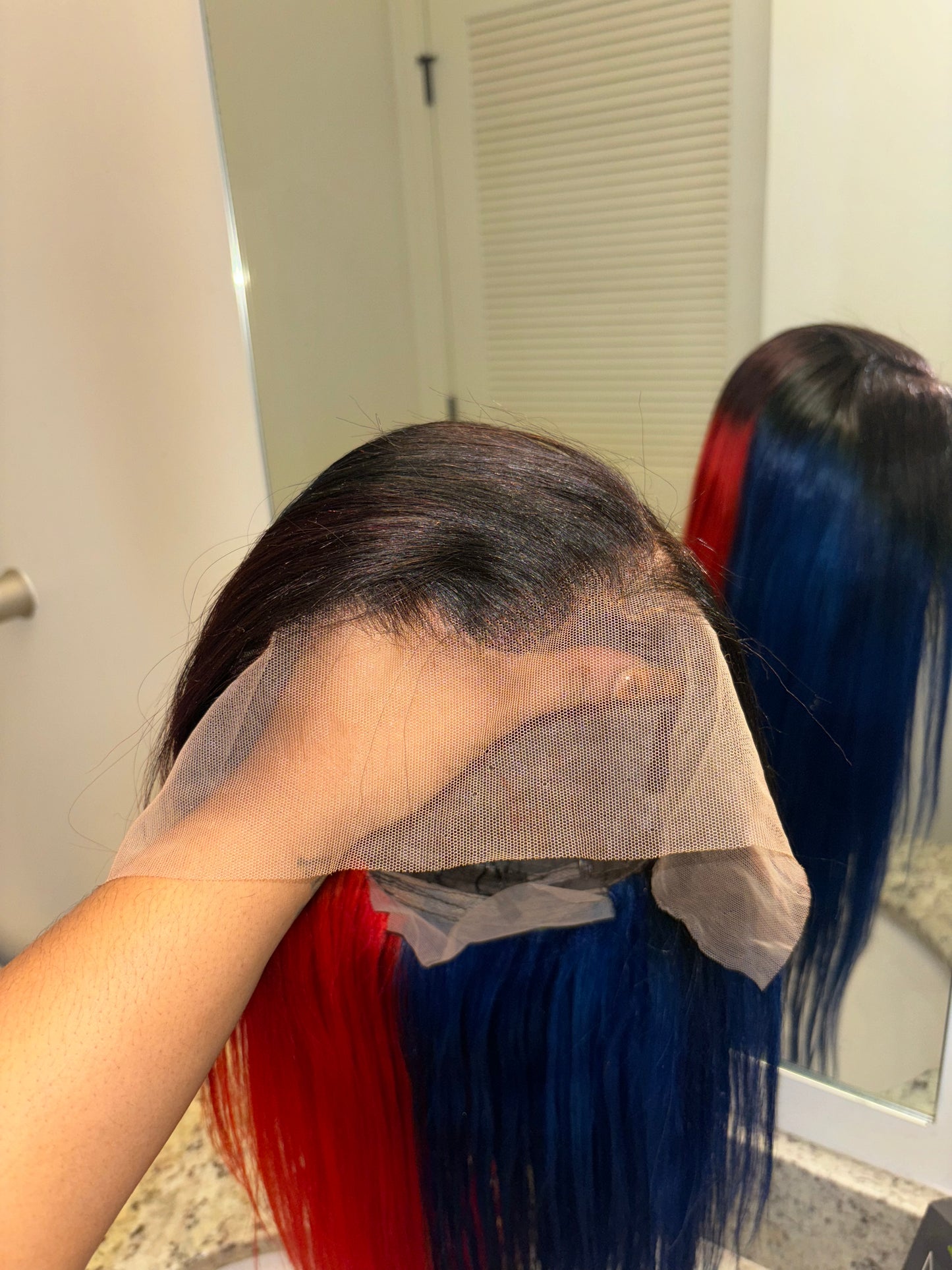 Customized Red Blue Body Wave
