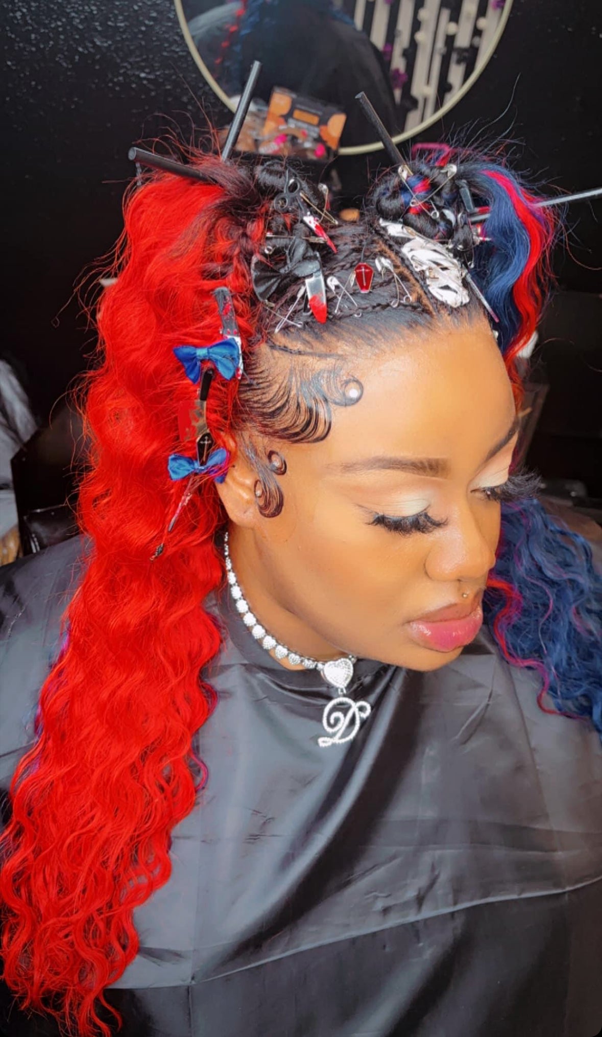Customized Red Blue Body Wave